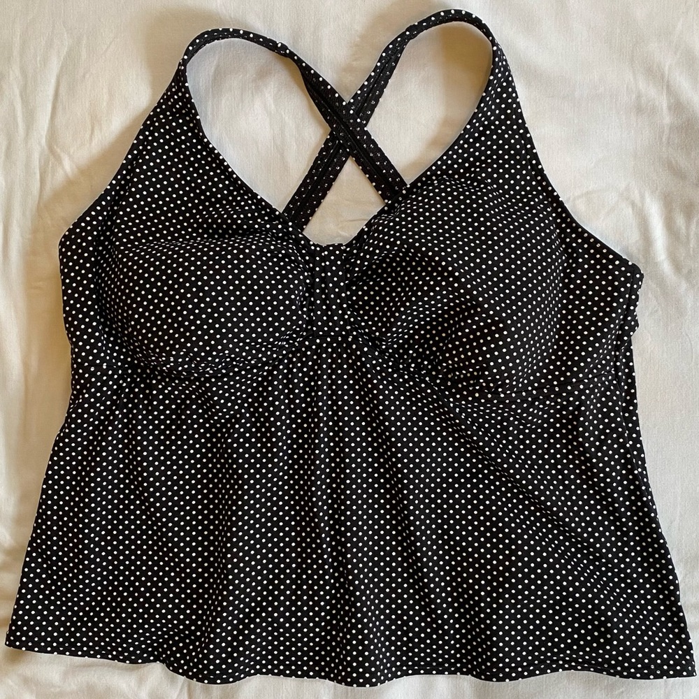 Lands’ End Polka Dot Tankini Top